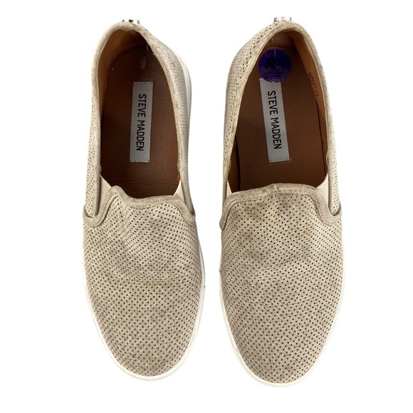 Steve Madden Zarayy suede tan slip on sneakers wms sz 8.5 - Picture 1 of 10